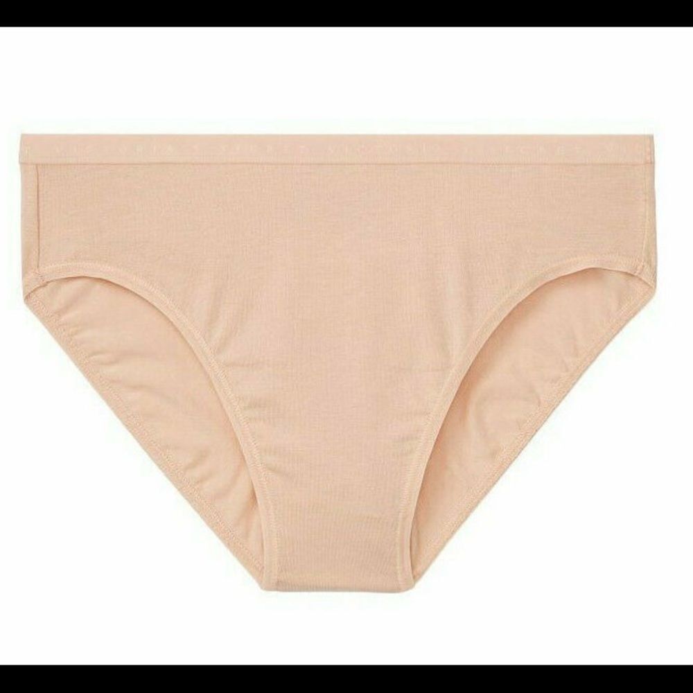 Victoria’s Secret Stretch Cotton High Leg Brief Panty Nude Beige size X-Large